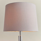 Syon Table Lamp with USB Port (Bright Nickel, Mink Shade)