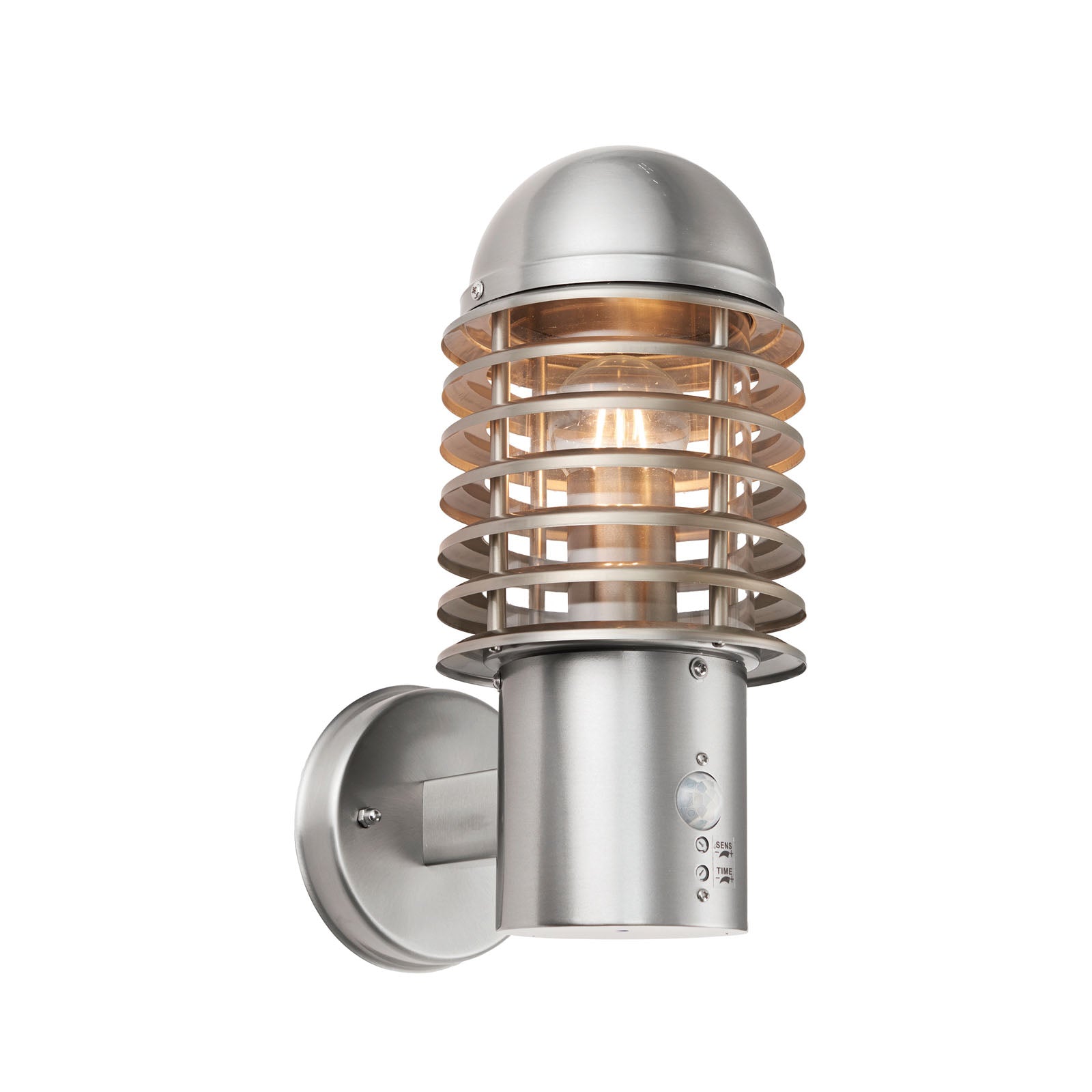 Louvre Stainless Steel PIR Outdoor Wall Light (IP44)