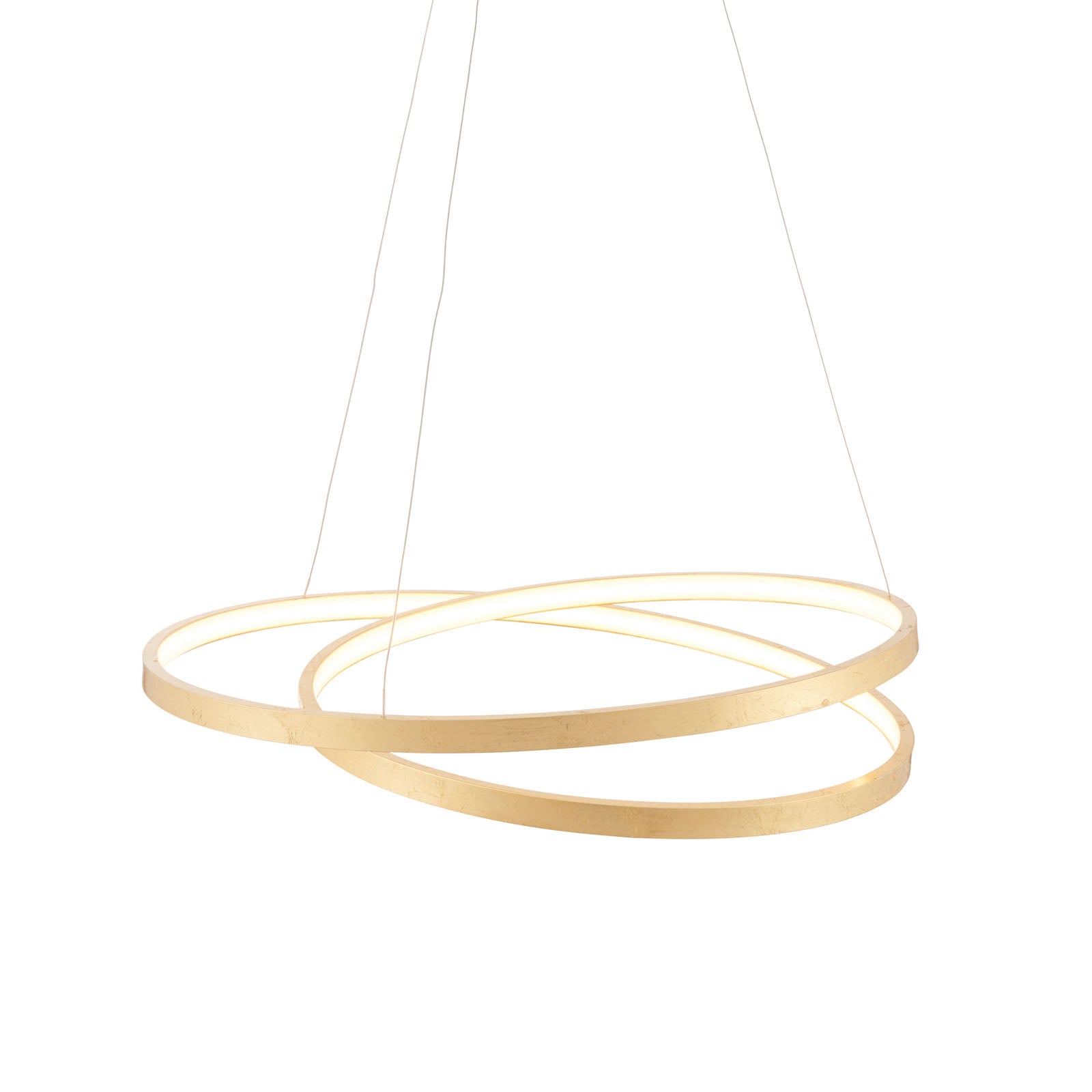 Scribble Gold Leaf LED Pendant Light (Modern, Loop Design)