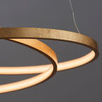 Scribble Gold Leaf LED Pendant Light (Modern, Loop Design)