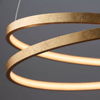 Scribble Gold Leaf LED Pendant Light (Modern, Loop Design)