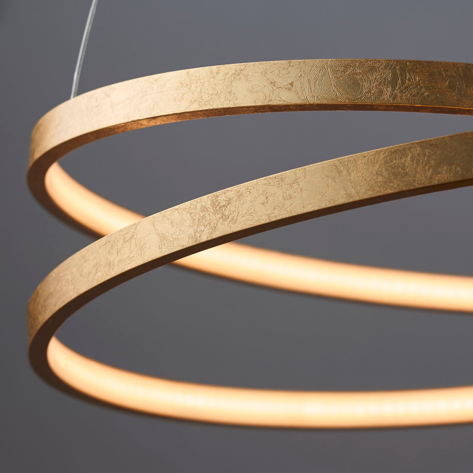 Scribble Gold Leaf LED Pendant Light (Modern, Loop Design)