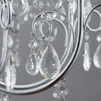 Tabitha 8-Light Chrome Pendant Light (Crystal Details, Dimmable)