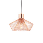 Kimberley Polished Copper Metal Cage Pendant Light
