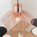 Kimberley Polished Copper Metal Cage Pendant Light