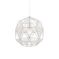 Armour 1-Light Pendant: Geometric Cage (Chrome Finish)