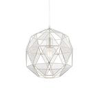 Armour 1-Light Pendant: Geometric Cage (Chrome Finish)