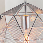Armour 1-Light Pendant: Geometric Cage (Chrome Finish)