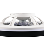 LINKöPING Medium Black Ceiling Fan with RBG & Bluetooth Speaker