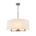 Daley 3-Light Dark Antique Bronze Pendant with Marble Shades