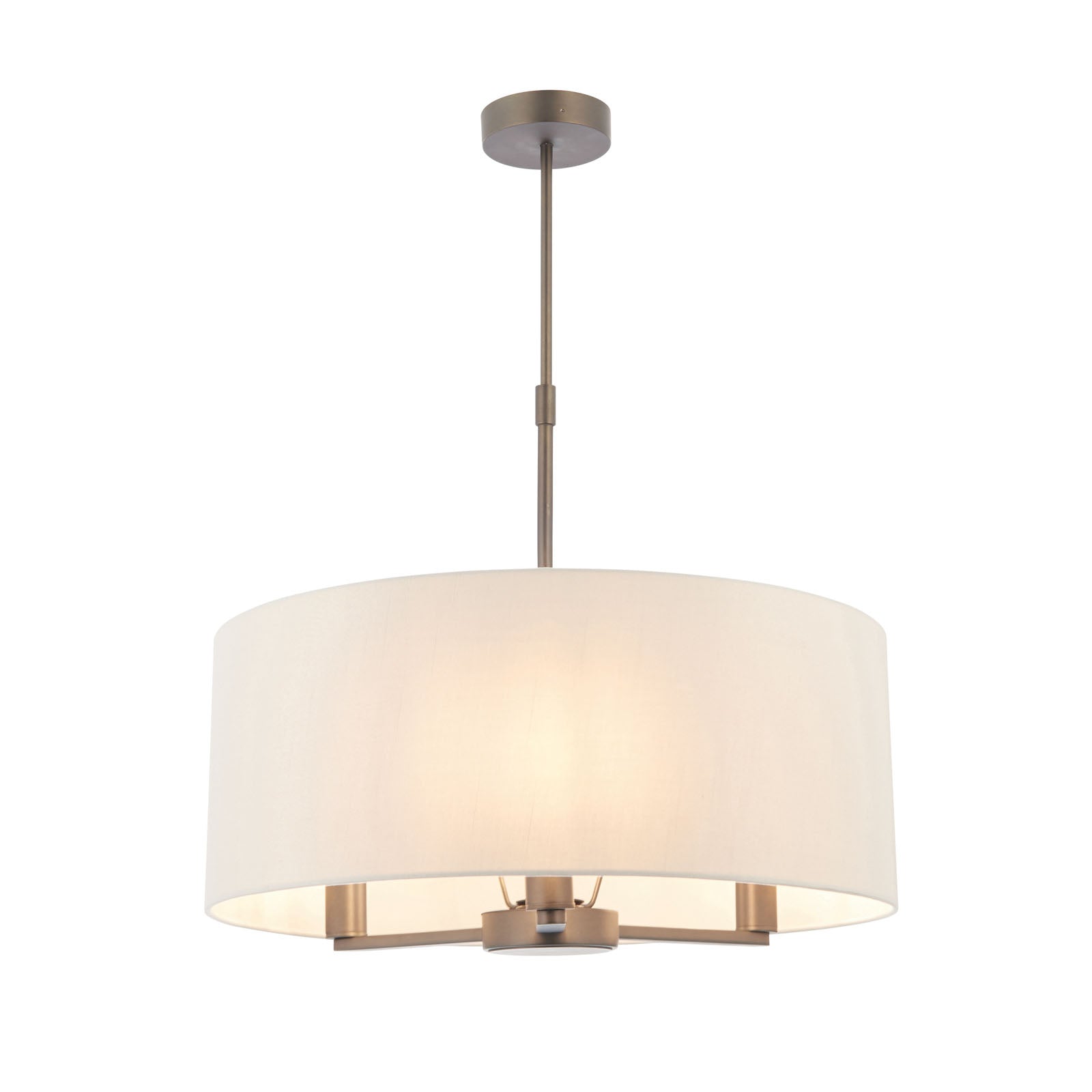 Daley 3-Light Dark Antique Bronze Pendant with Marble Shades