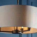 Daley 3-Light Dark Antique Bronze Pendant with Marble Shades