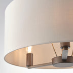 Daley 3-Light Dark Antique Bronze Pendant with Marble Shades