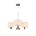 Daley 3-Light Adjustable Dark Antique Bronze Pendant with Marble Shades