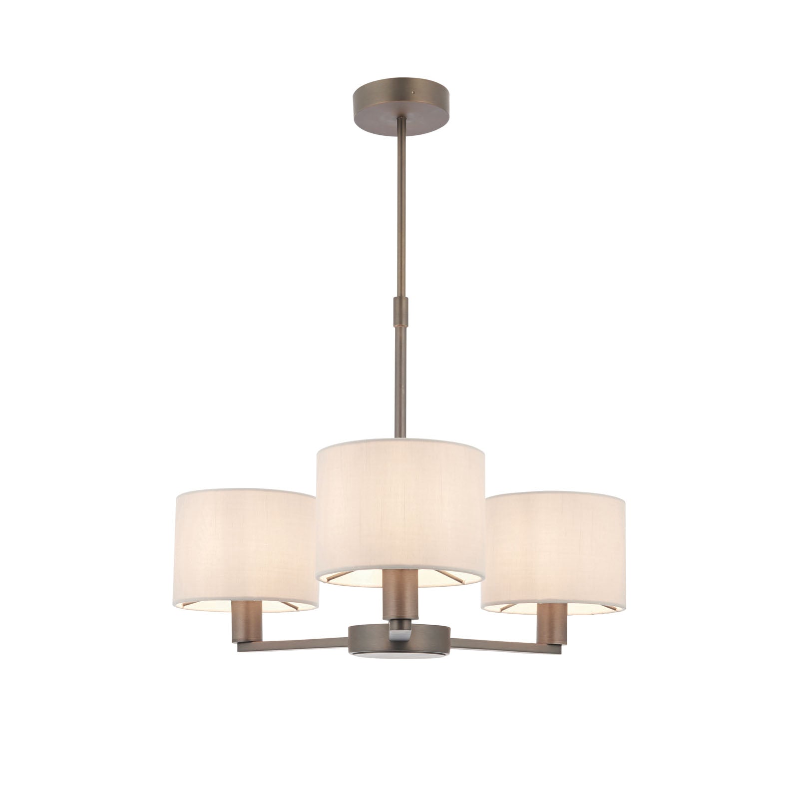 Daley 3-Light Adjustable Dark Antique Bronze Pendant with Marble Shades