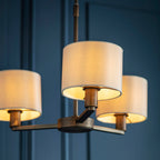 Daley 3-Light Adjustable Dark Antique Bronze Pendant with Marble Shades