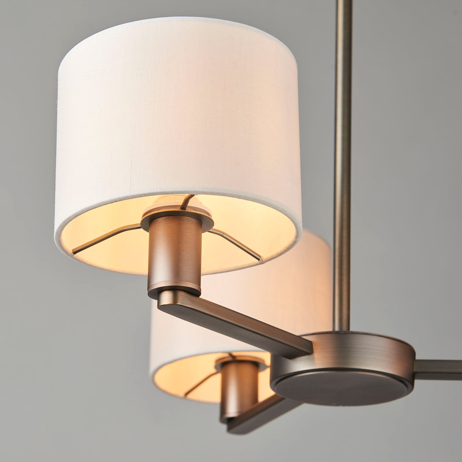 Daley 3-Light Adjustable Dark Antique Bronze Pendant with Marble Shades