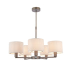 Daley 5-Light Dark Antique Bronze Pendant with Marble Shades