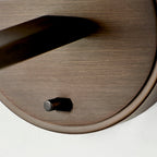 Daley 1-Light Dark Antique Bronze Wall Light with Marble Faux Silk Shade