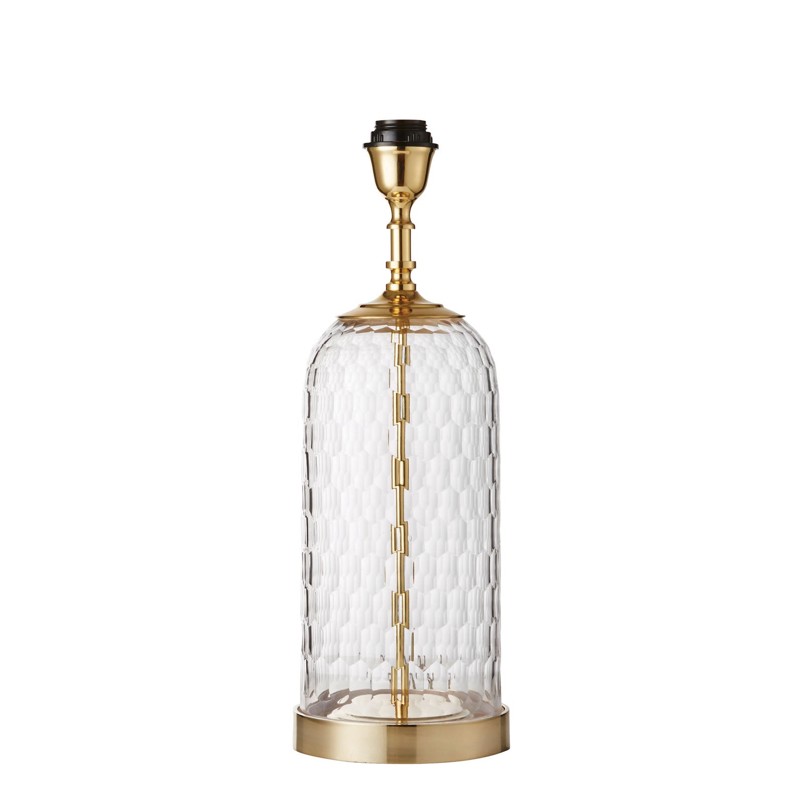 Wistow 1-Light Hand Cut Glass Table Lamp Base (Brass Fittings)