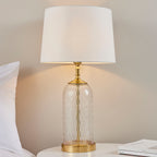 Wistow 1-Light Hand Cut Glass Table Lamp Base (Brass Fittings)