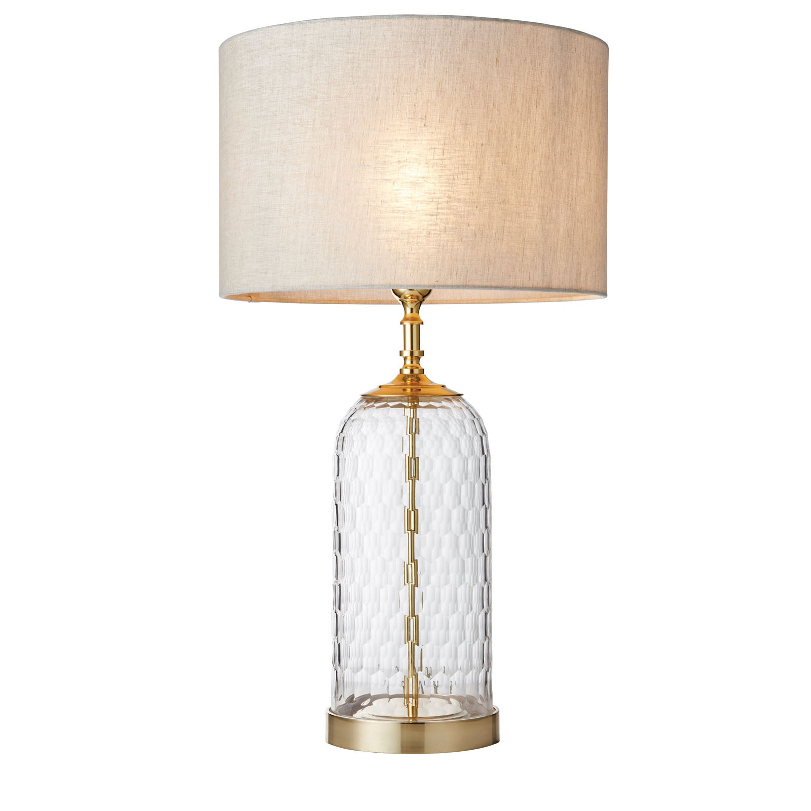 Wistow 1-Light Hand Cut Glass Table Lamp Base (Brass Fittings)