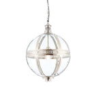 Vienna 1-Light Opulent Nickel & Glass Pendant (Dimmable)