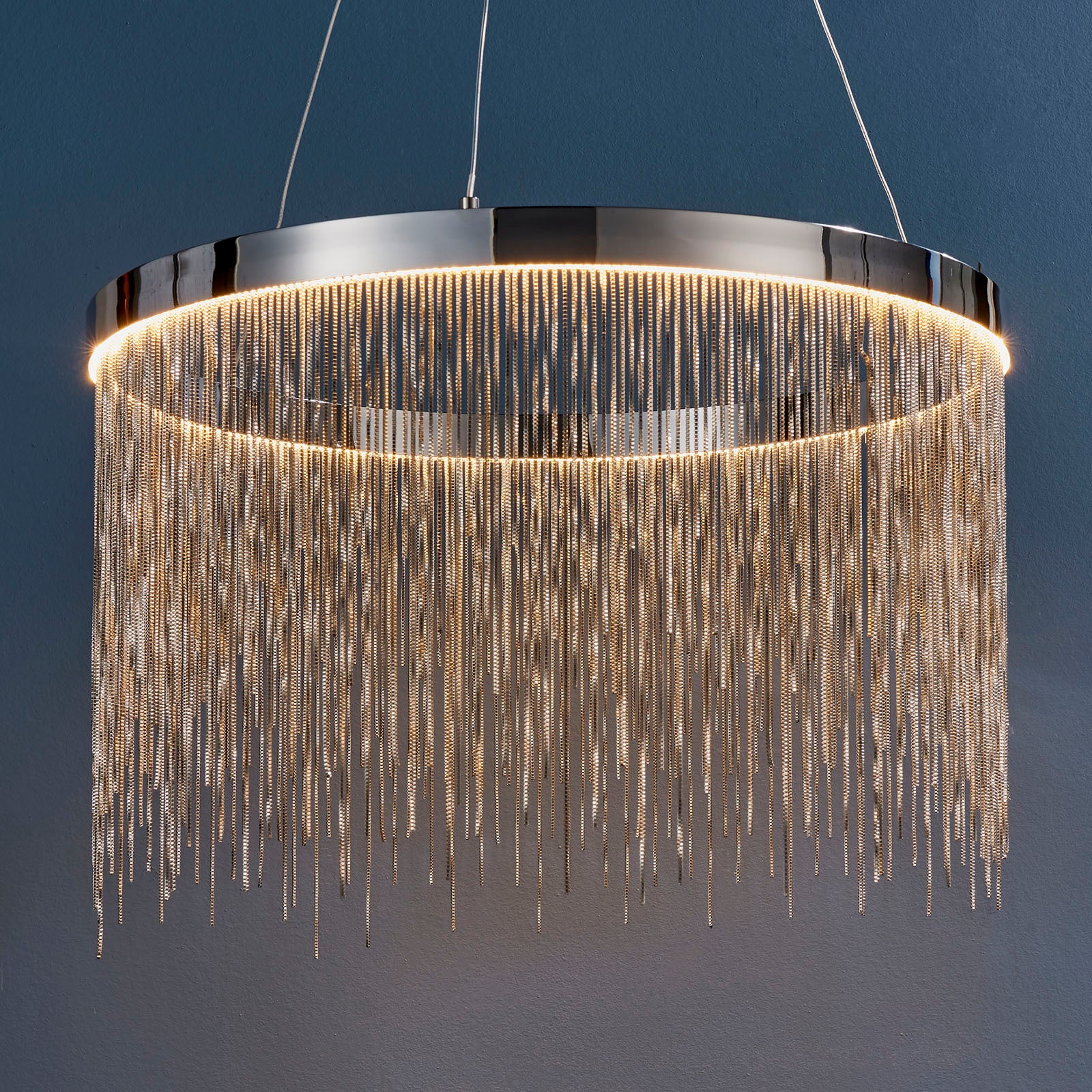 Zelma 1-Light Polished Chrome LED Waterfall Pendant