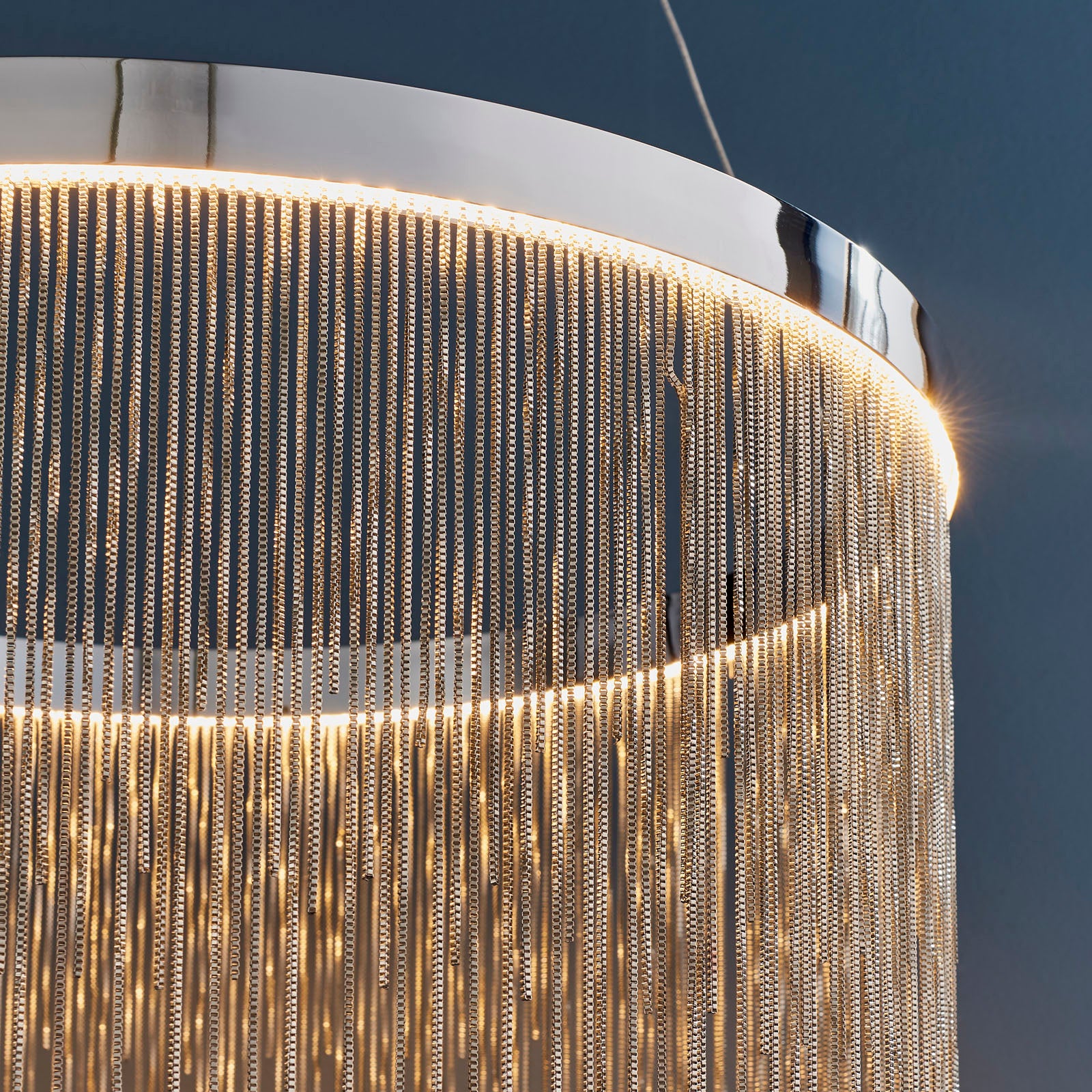 Zelma 1-Light Polished Chrome LED Waterfall Pendant