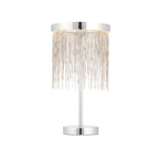 Zelma 1-Light Polished Chrome LED Waterfall Table Lamp