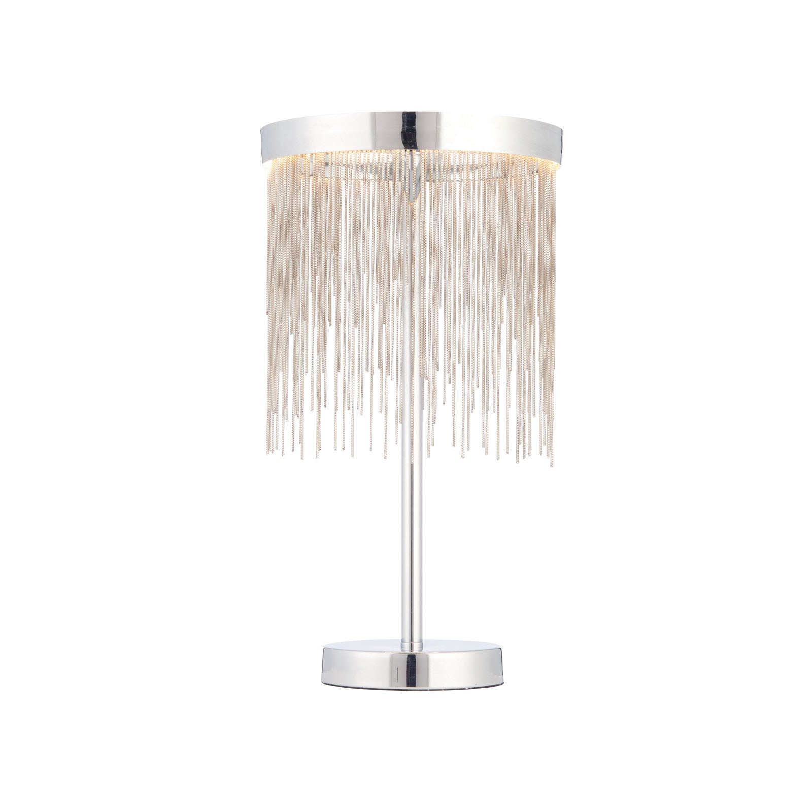 Zelma 1-Light Polished Chrome LED Waterfall Table Lamp
