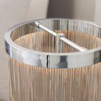 Zelma 1-Light Polished Chrome LED Waterfall Table Lamp