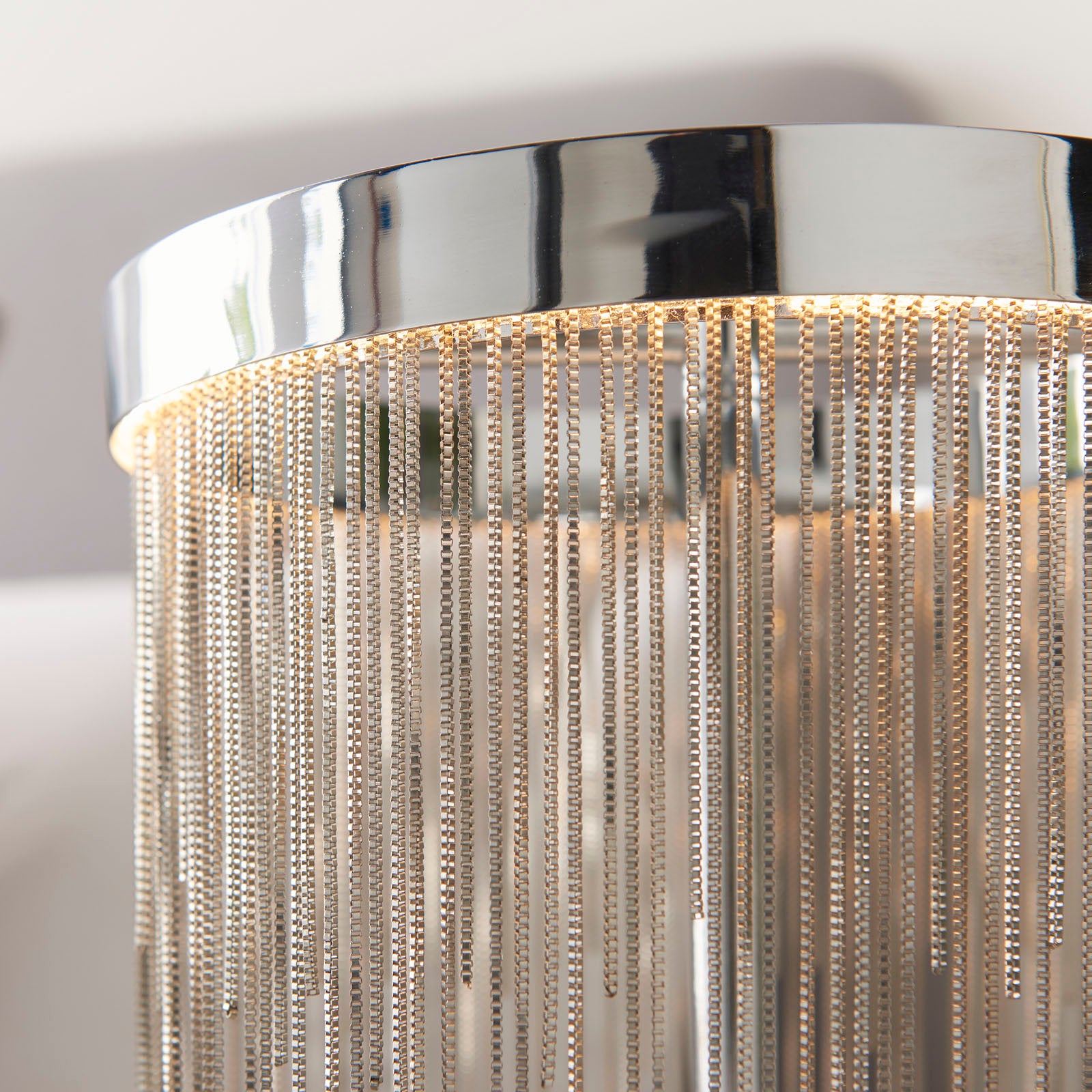 Zelma 1-Light Polished Chrome LED Waterfall Table Lamp