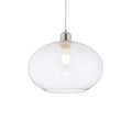 Dimitri 1-Light Easy Fit Clear Glass Pendant with Bubble Effect