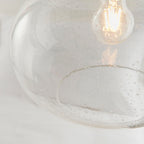 Dimitri 1-Light Easy Fit Clear Glass Pendant with Bubble Effect