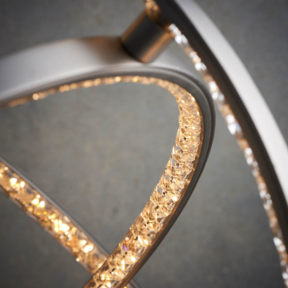 Eternity 3lt pendant Matt Nickel K5 Crystal