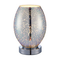 Stellar Holographic Glass Table Lamp (Touch Dimmer, Chrome)