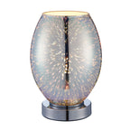 Stellar Holographic Glass Table Lamp (Touch Dimmer, Chrome)