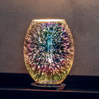 Stellar Holographic Glass Table Lamp (Touch Dimmer, Chrome)
