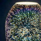 Stellar Holographic Glass Table Lamp (Touch Dimmer, Chrome)