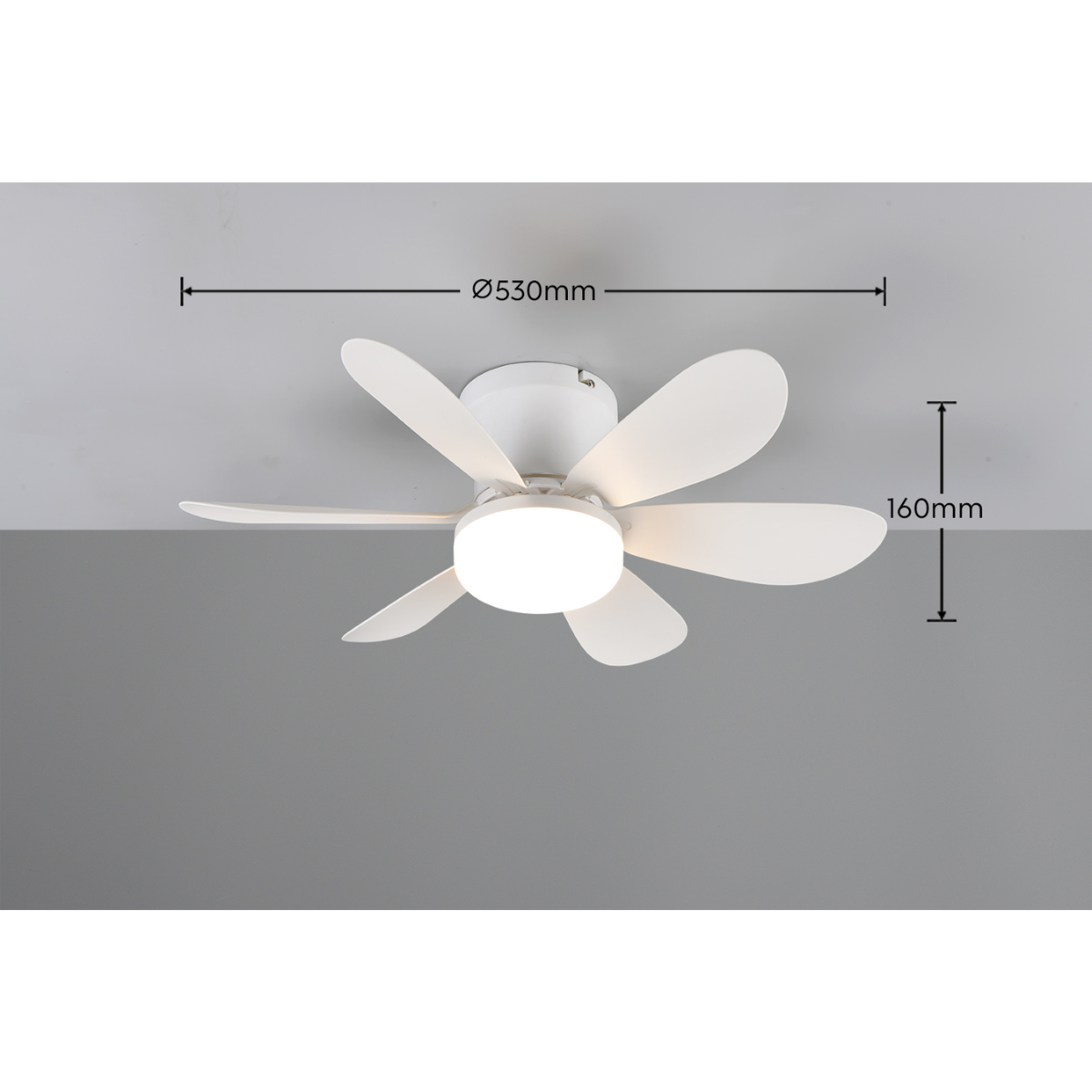LUND White Medium Ceiling Fan
