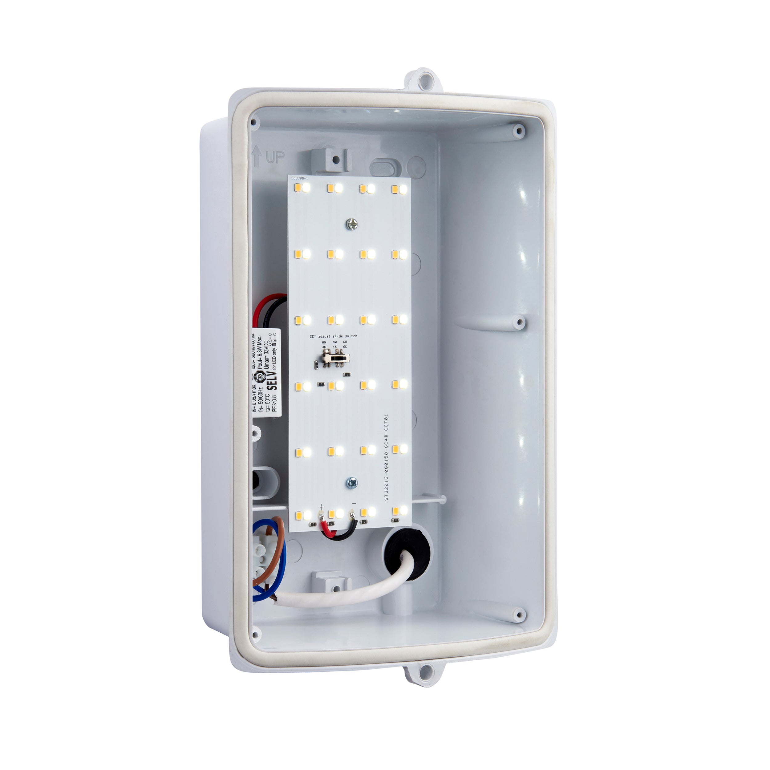 Bianco LED 1lt wall IP44 7W