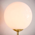Otto Wall Light - Brushed Brass & Gloss Opal Glass (Mid-Century)