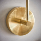 Otto Wall Light - Brushed Brass & Gloss Opal Glass (Mid-Century)
