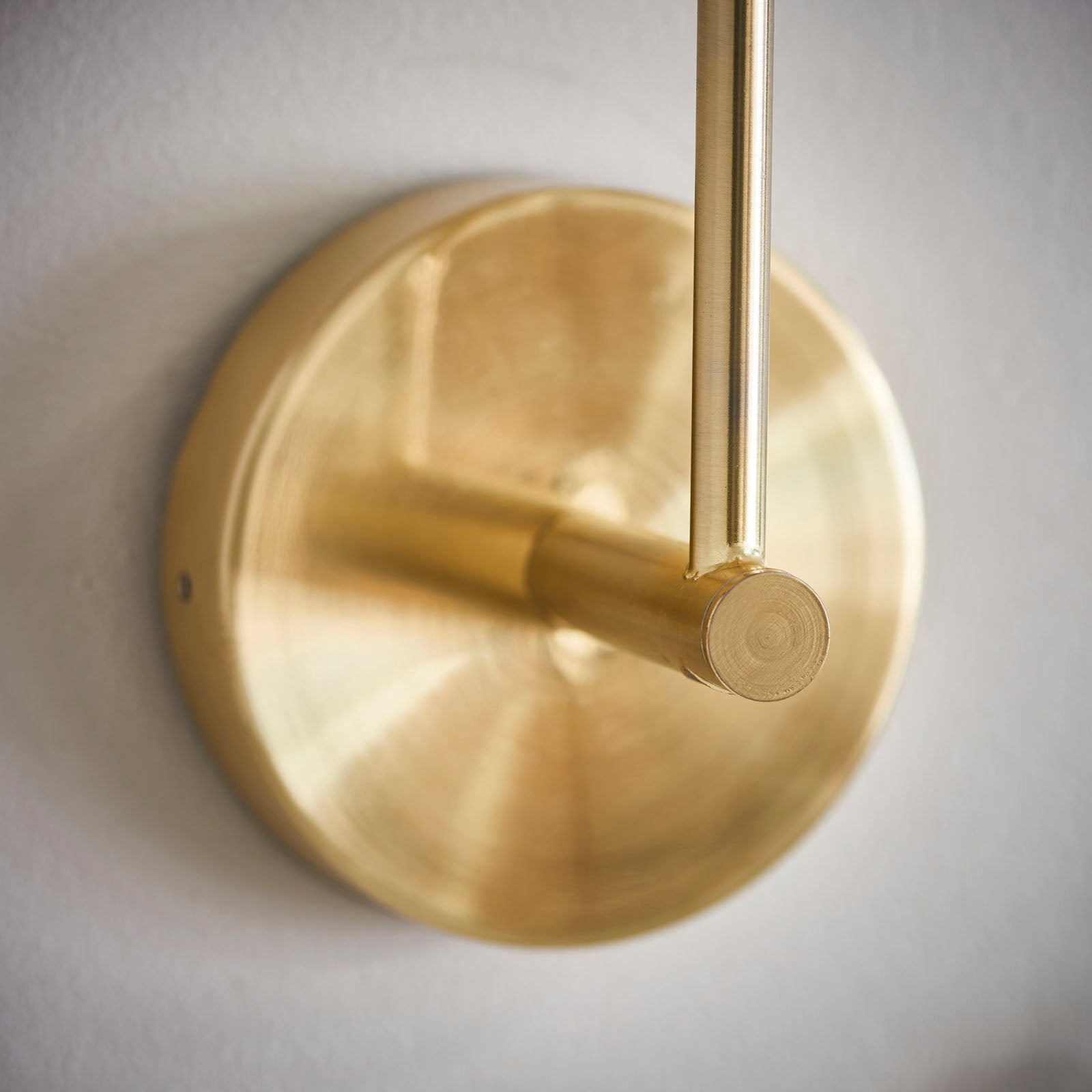 Otto Wall Light - Brushed Brass & Gloss Opal Glass (Mid-Century)