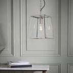 Hurst 1-Light Bright Nickel Pendant Light