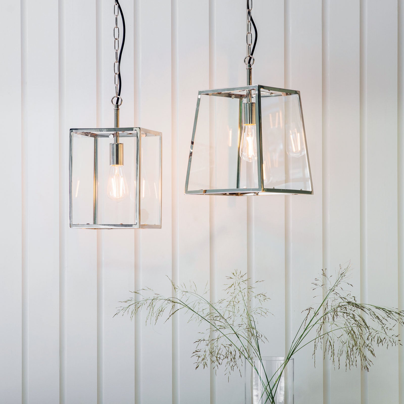 Hurst 1-Light Bright Nickel Pendant Light
