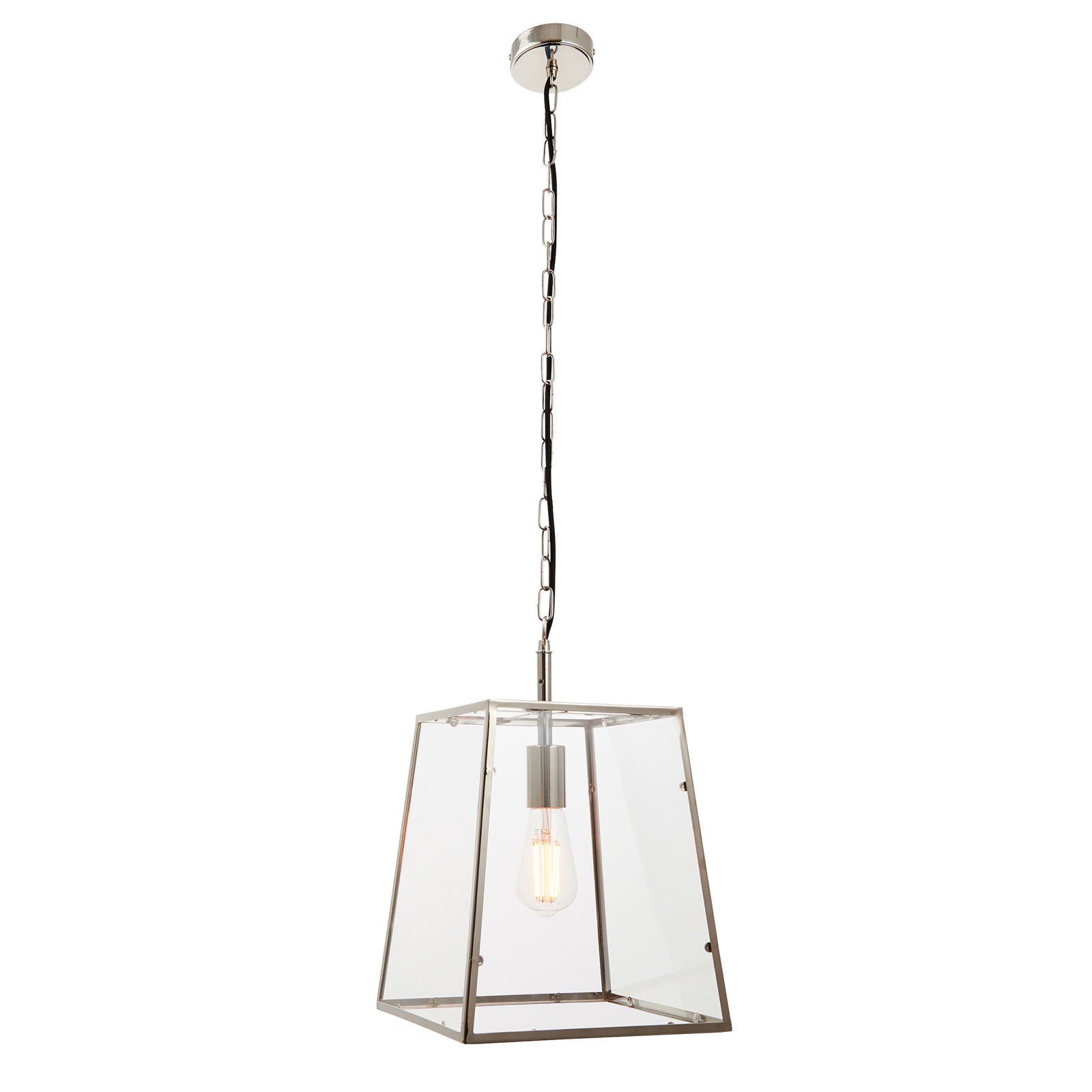 Hurst 1-Light Bright Nickel Pendant Light