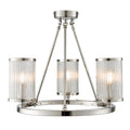 Easton 3-Light Nickel Semi-Flush Mount