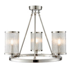 Easton 3-Light Nickel Semi-Flush Mount